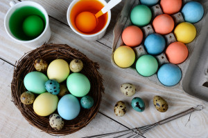 Wielkanocne dekoracje domu - pisanki, koszyczki