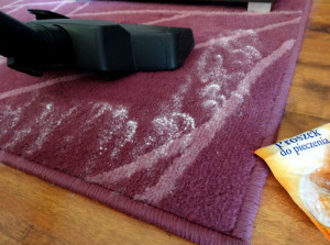 By pozbyć się brzydkiego zapachu, wystarczy posypać dywan proszkiem do pieczenia, odczekać kilka godzin i go odkurzyć. Fot. Ewelina Kalenik