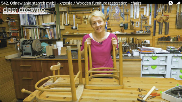 Odnawianie starych krzeseł drewnianych